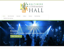 Tablet Screenshot of lithuanianhall.com